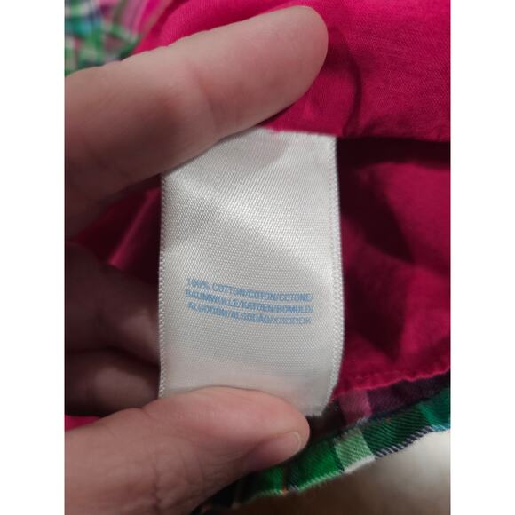 Ralph Lauren Baby Girls 18M Pink Green Plaid Ruffle LS Dress & Bloomers Set - Picture 3 of 7